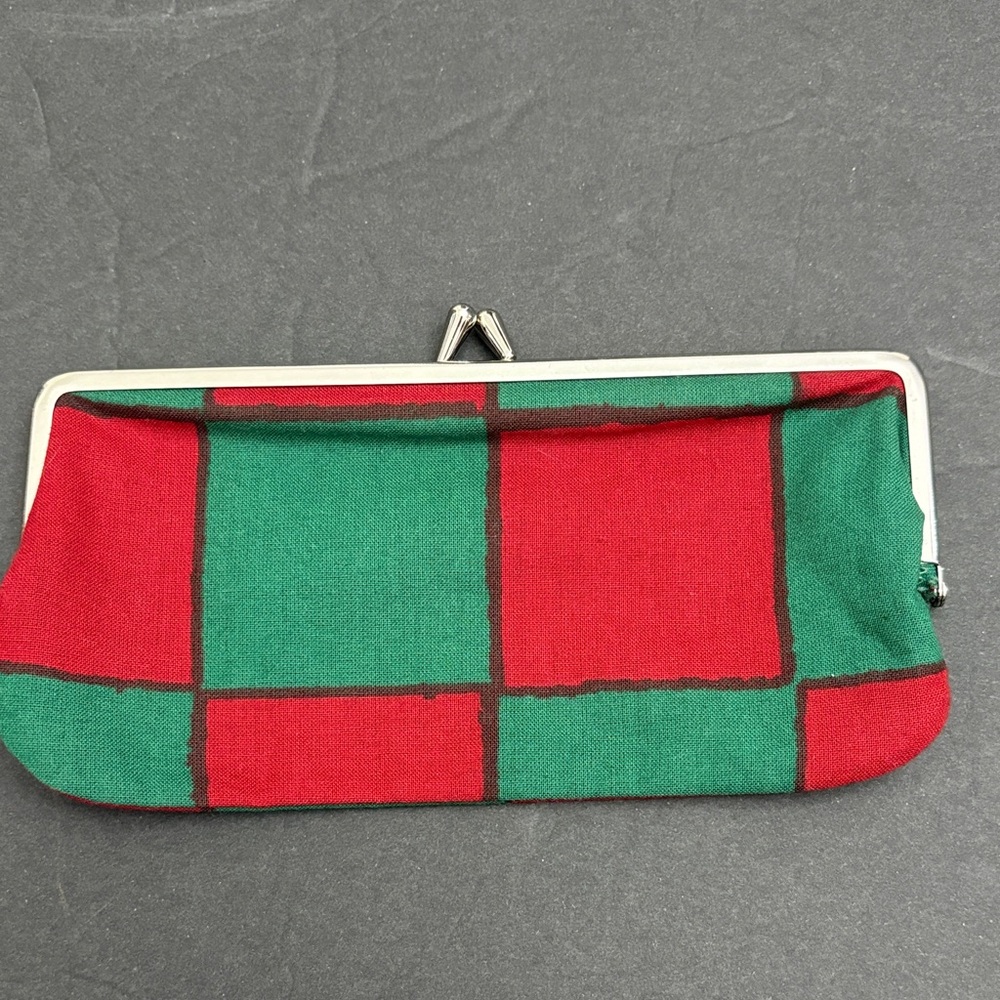 Marimekko Red and Green Checkered Clutch/Purse